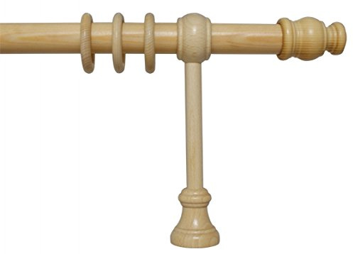iso-design Gardinenstange aus Holz mit 28 mm Durchmesser in Kiefer, viele Größen, 180 cm