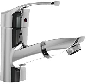 heinrichschulte ascona_1 Einhebel Waschtischarmatur mit herausziehbarem Kopf und Zugstangen-Ablaufgarnitur