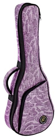 Ortega Guitars Jean Tenor-Ukulele-Tasche - Baumwolle / Leinen, Lila | für Sopran-Ukulele, Höhe 69cm Breite 24cm, mit Schultergurten, OUB-TE-PUJ