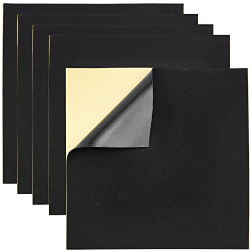 BENECREAT 8PCS 2mm Thick Self Adhesive Foam Sheet, Black Foam Pad Sticker for Crafts, DIY supplies, 30x30cm