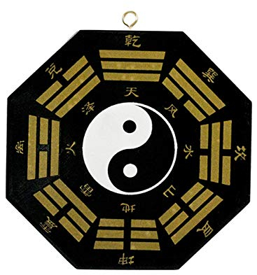Spiegel for Wanddekoration, Bagua-Spiegel, traditioneller chinesischer Feng-Shui-Spiegel, taoistischer Buddhismus, chinesisches Feng-Shui-Pfirsichholz for Schutz der Familie, FengShui-Spiegel, taoisti