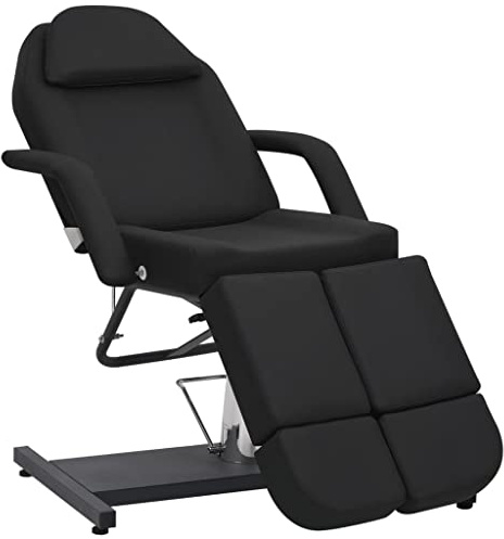 Festnight Kosmetikliege Kunstleder Massageliege Tattooliege Kosmetikstuhl Therapieliege Massagetisch Professionelle Massagebett Schönheitsstuhl 360 Grad Drehbar Schwarz