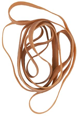 NUOBESTY 96pcs Heavy Duty Wide Rubber Bands, Reusable Elastic Bands for Folders and Cat Litter Box, Strong Stretch Office Supply Alternative to Twine and Box Strapping