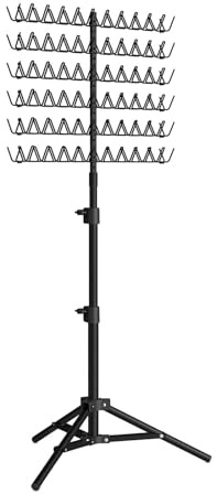 JAYIOLA Support de Tressage de Cheveux 2 Côtés pour Base de Trépied de Salon de Maison de 43,31 à 59,06 Pouces