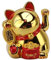 Gato de la suerte, 5.5 pulgadas Gato de la fortuna Gato del dinero Brazo que agita eléctrico Gato de la fortuna Gato de la suerte chino Gato de la suerte japonés Brazo que agita (MLY11020-4 Oro)