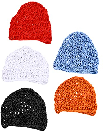 SOIMISS 5stücke Handgehäkeltes Schlafhaarnetz Für Damen Mesh Haarnetze Zum Schlafen Vielseitig Einsetzbar Zur Aufbewahrung Von Kleinigkeiten Geeignet Für Lange Haare Zöpfe Und Locken Beque