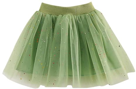 Tüllrock Weiß Mädchen Tütü Rock Ballett Röcke Tutu Ballettrock Prinzessin Minirock Tanz Rock Tulle Tutu Baby Kinder Rock Paillette Ballett Skirt für Party Kostüm Classic 1-8 Jahre Tanzbekleidung