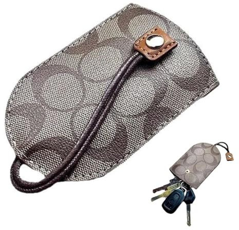 COYUN 1 Pz portachiavo con Custodia in Pelle, Portatile Chiusura a Scatto, Borsa Portachiavi per Auto