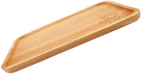 Warmhm Vassoio Per Il Pane in Legno Massello Torta Casa Piatti Da Servizio Piatto Da Tè Piatto Da Festa Vassoi Rettangolari Per Il Servizio Del Cibo Piatti Da Portata Per Feste Di Legno