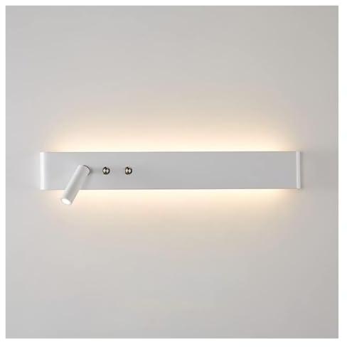 JPXXFM Plionate a parete lunghe con riflettori regolabili a 350 °, doppio interruttore, nero, 32 cm - illuminazione interna moderna per soggiorno, camera da letto e decorazioni del corridoio.