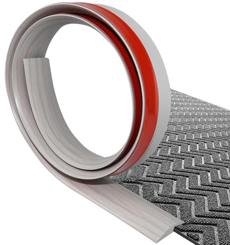 GOUZIBHD Striscia Divisoria Piatta per Unire Le Fughe tra Piastrelle, Striscia Divisoria, Striscia di Soglia in PVC, Transizione in Laminato, Striscia di Transizione Autoadesiva(Size:2m/6.56ft)