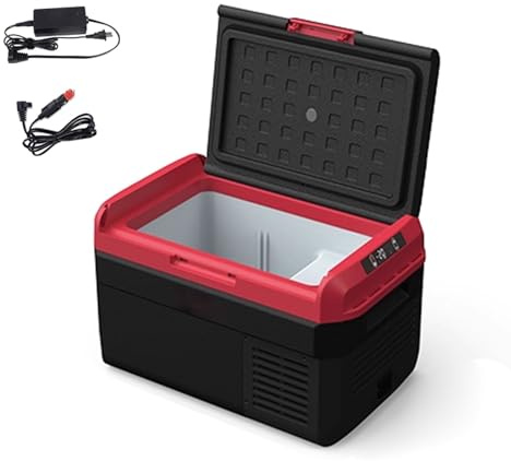 Cooler Portable Fridge for Camping Car Cooler for Vehicle 20/25/30/40/50L Dual Use for Car and Home -20°C to 20°C 2-way Removable Panel 12V/24V DC 110～240 V AC(57.2 * 35.8 * 34.4cm)