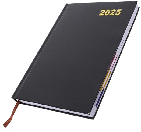 Gogogmee Planner Accademico Diario Organizzatore Settimanale Mensile e Giornaliero Agenda Inglese Nera per Studio e Lavoro Pianificazione Efficiente Annuale