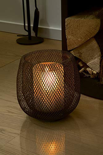 Philippi MESH Windlicht 19 cm Stahl/Glas