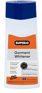 Garment Whitener Wool Cleaner 10.5 Oz, Wool Whitener for Tzitzit and Talit European Made, Safe for Most Materials, for Whites use Only