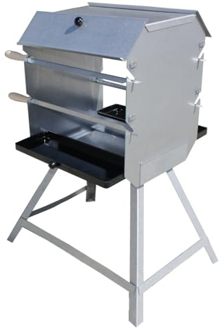 Mutzbratengrill Holzgrill mit 4 Spießen für 28 Portionen