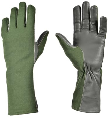 SBL SOUTH BEACH LEATHER Flight Gloves, Flame and Heat Resistant Leather Work Gloves for Men and Women, Soft and Durable Sheep Skin Leather Driving, Flying, Gardening Hunting Gloves