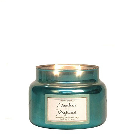 Village Candle Duftkerze im Glas, Blau, 10,3x10,1x10cm