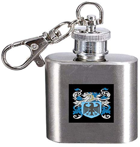 Lockett Flasque gravée avec blason de famille 28,3 g