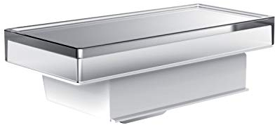 Emco Liaison Seifenspender für Flüssigseifen, Inhalt 250 ml, Kristallglas/chrom, Flüssigseifenspender – 182100004, Grau