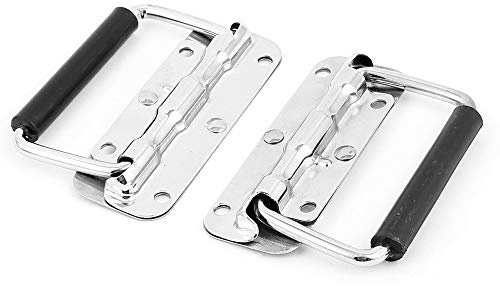 Wohlstand 2 Pcs Metal Chest Handle,Handle Lifting110*41mm,Puller Boxes Chest Handle,Chest Ring Pull Handle,Stainless Steel,Silver,for Toolbox Replacement,Storage Boxes