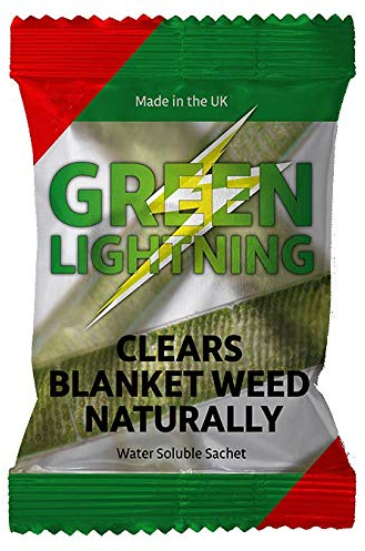 Green Lightning Blanket Weed Killer - Pond Clear Water Treatment - Pond Weed - Treats 23,000 Litres - Safe for Fish, Pond Plants & Wildlife - Eco-Friendly and Biocide Free - 100g