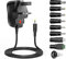 Outtag 12W Universal Charger DC 3V 4.5V 5V 6V 7.5V 9V 12V Power Supply 1000mA Power Adapter AC 100-240V 50 60HZ Adaptor With 8Pcs Tips For CCTV Camera TV Box LED Strip Light BT Speakers Router Hubs