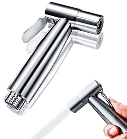 MOJOO Bidé handdusch, rostfritt stål sprayhuvud WC duschhuvud showerheads, premium WC spraymunstycke för dusch badrum hygienrengöring