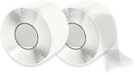 Lux-Tape - Cinta aislante de silicona (2 unidades, 3 m x 38 mm), transparente