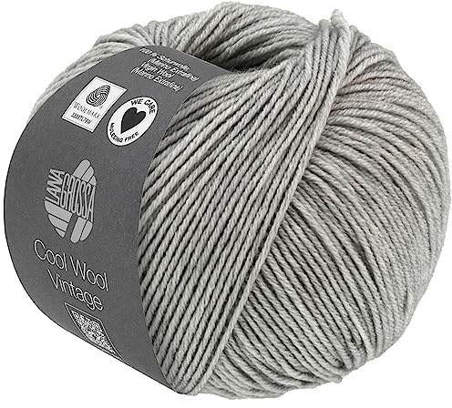 LANA GROSSA Cool Wool Vintage | Merinoklassiker mit Ton-in-Ton Farbeffekt | Handstrickgarn aus 100% Schurwolle (Merino extrafein) | 50g Wolle zum Stricken & Häkeln | 160m Garn FB 7369