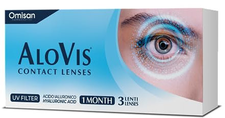 Alovis Contact Lenses, 3 Lenti A Contatto Mensili per la correzione della miopia -7,50
