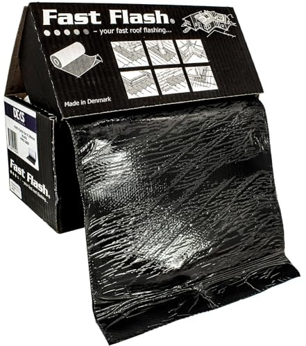 Deks Self-Adhesive Fast Flash Flashing for Most Roofing Materials - 11 x 16 Feet Polymer Roll