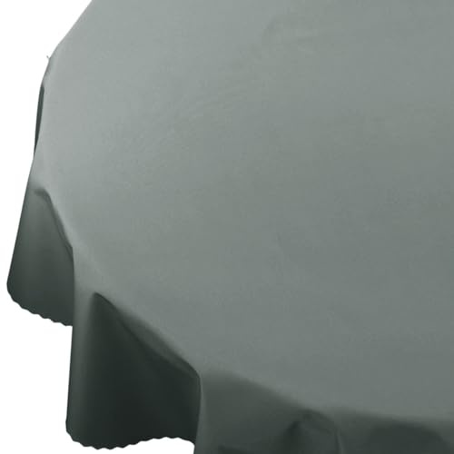 Rund wasserdichte Tischdecke Gartentischdecke Wasserabweisend Wetterfest Garten Balkon Terrasse Graphit Durchmesser: Ø 160 cm