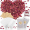 Mbsomnus 100 Juegos Petalos de Rosa Naturales 300 g Flores Secas Boda 100 Bolsas de Papel Confetti 100 Calcomanías Confeti de Boda Pétalos Flores Biodegradables para Bodas Propuestas Celebraciones