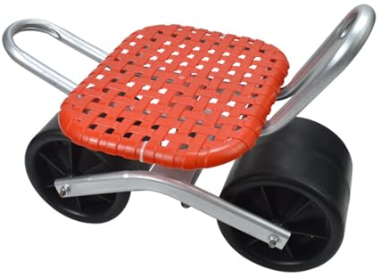Garten-Rollhocker, um 360° drehbarer Gartenwagen, tragbarer Garten-Arbeitsstuhl, für Gärten, Rasen, Gemüse- und Obstgewächshäuser