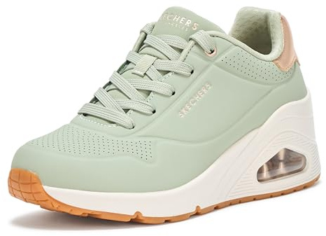 Skechers Damen UNO Wedge-Hi Steps Sneaker, Salbei, 38 EU