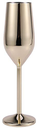 Bordhap 2Pcs/Set Shatterproof Stainless Champagne Glasses Brushed Gold Wedding Toasting Champagne Drink Cup Marriage Wine