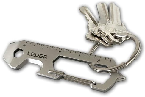 Lever Gear Clip KT Carabiner Keychain Multitool | Beer Bottle Opener Keychain Screwdriver Multitool Carabiner for Keys | Mini Pry Bar, Box Opener EDC Multi Tool Key Chain Tool for Men