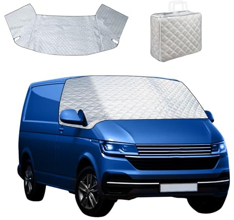 luolety Windschutzscheibenabdeckung für VW T4, Frontscheiben-Wickelabdeckung, Windschutzscheiben-Thermoabdeckung, Schneeabdeckung, wasserdicht, staubdicht, Sonne, UV, Schnee, EIS