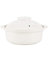 Cacerola de barro, cazuela con tapa, fuente de cerámica redonda for servir del horno a la mesa con asas, olla for estofado binaural for el hogar con tapa, olla for sopa (3700 ml)(2800ml)