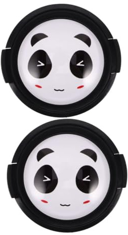 UKCOCO 2 Stück 52mm Panda Objektivdeckel aus Kunststoff Vielseitiger Kameraschutz mit Niedlichem Design Einfache Montage für Indoor und Outdoor Fotografie