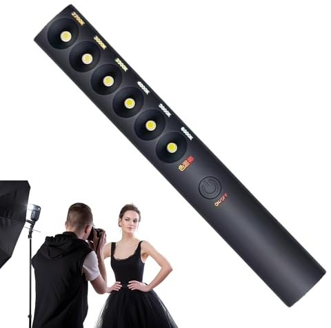 Color Temperature Lamp Stick, Adjustable Photography Light Wand, Portable Lightweight Dimmable Led Stick, for Live Streaming, Video Recording, Studio, Home, Apartment, Makeup