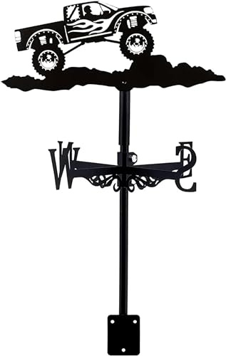MWAYOYTE Banderuola segnavento in Metallo per Auto, banderuola segnavento retrò per Buggy, Mountain Bike, Fattoria, Giardino, indicatore Decorativo della direzione del Vento per Fattoria all'aperto