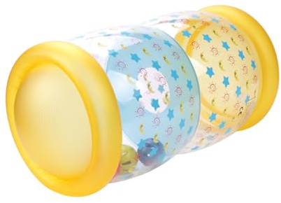 Toyvian Rodillo Inflable de Entrenamiento para Gatear para Bebés Juguete de Fitness Seguro para Desarrollo y Coordinación Color Amarillo