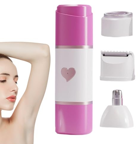 Máquina De Afeitar Eléctrica - Cortapelos Con Carga De Tipo-C Y 3 Cabezales De Ajuste,Recortadora De Bikini Para Mujeres | para Cabello Facial Bikini Cuerpo Piel Piernas Damas Belleza Viaje