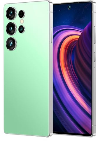 COTSRGT 5G Mobile Phones, S25 Ultra Android 14 Phone 16B RAM 1TB ROM Cheap Android Phone, 7.3 Inch, 7800mAh Dual SIM Unlocked, 108MP Main Camera, FaceID/GPS,Green-7.3 Inch