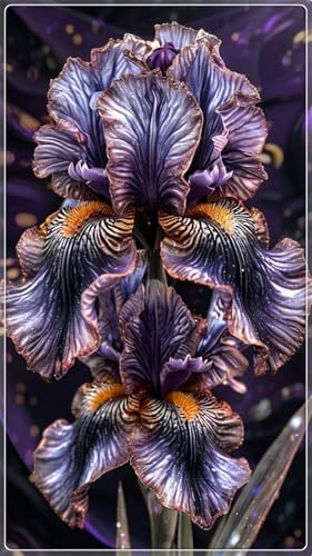 Bulbos de Iris - Pétalos Sedosos y Multidimensionales -Iris bulbos-Ideal para Climas con Estaciones -10 Bulbos