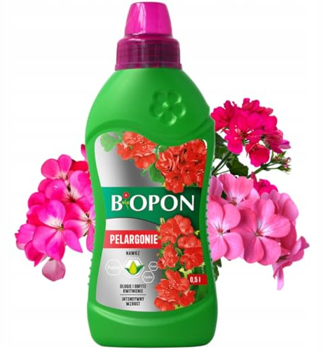 Concime liquido per gerani 1L - in vaso balcone e giardino - fioritura lunga