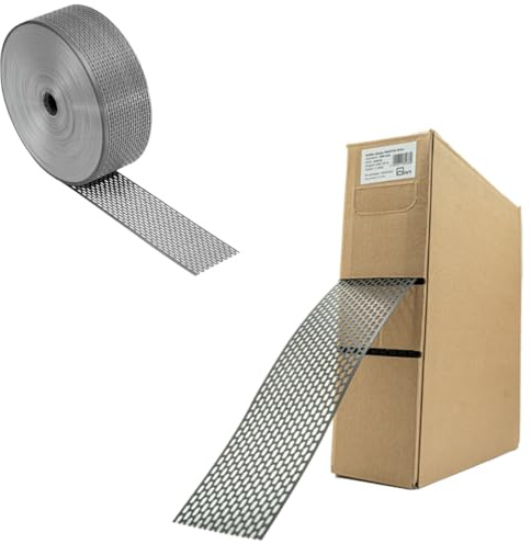 Grille d'avant-toit en aluminium 60 m - Protection contre les rongeurs et les oiseaux - Pour toit - Bande d'aération en aluminium naturel - Répulsif contre les martres - Grille d'aération (50 mm de
