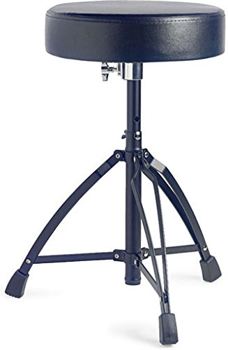 Stagg 18434 Professioneller Schlagzeughocker (Drummersitz, doppelstrebig, Höhe: 50-63 cm) schwarz